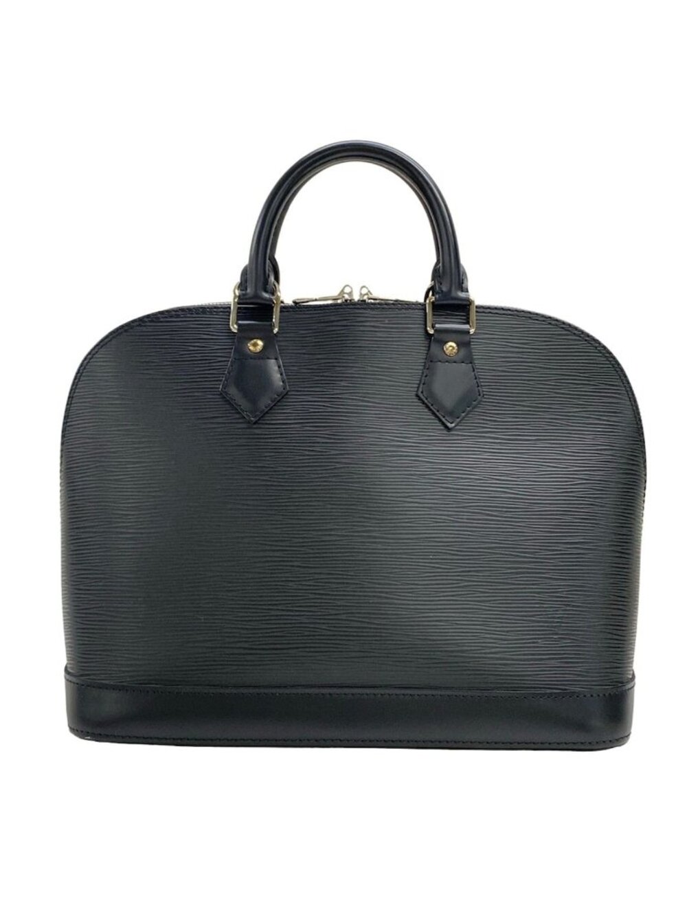 Louis Vuitton Handbag Epi Alma Noir Silver Leather